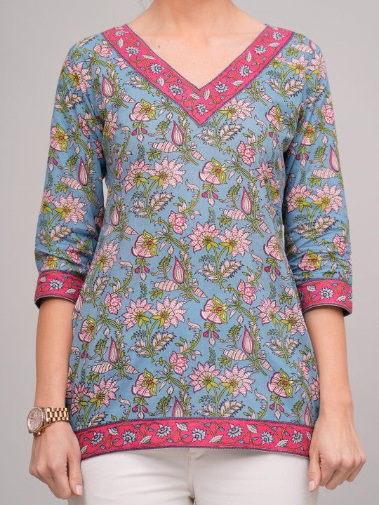 V neck short kurti