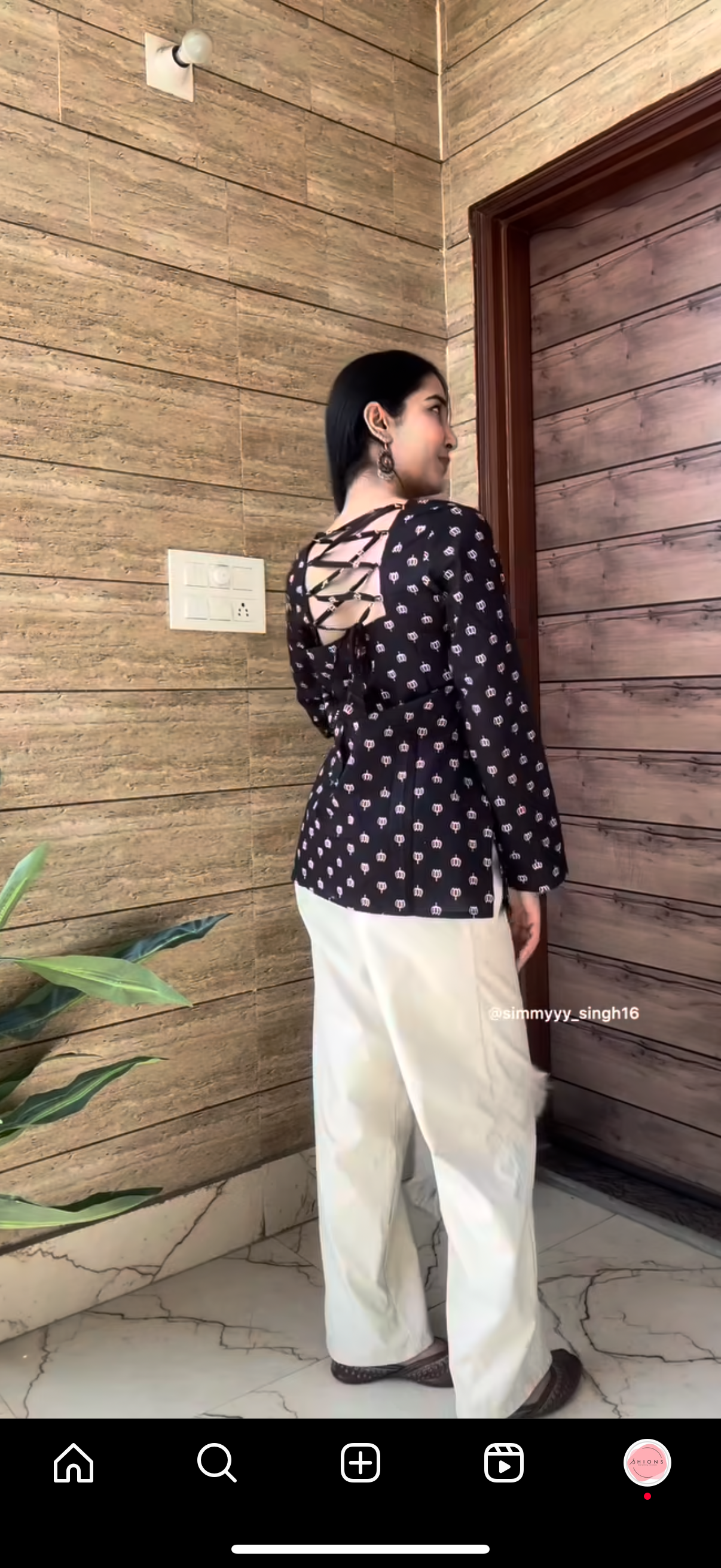 Black Lotus short kurti