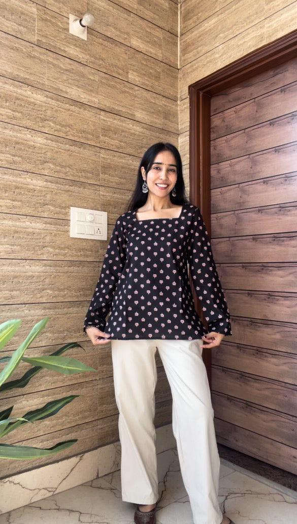 Black Lotus short kurti