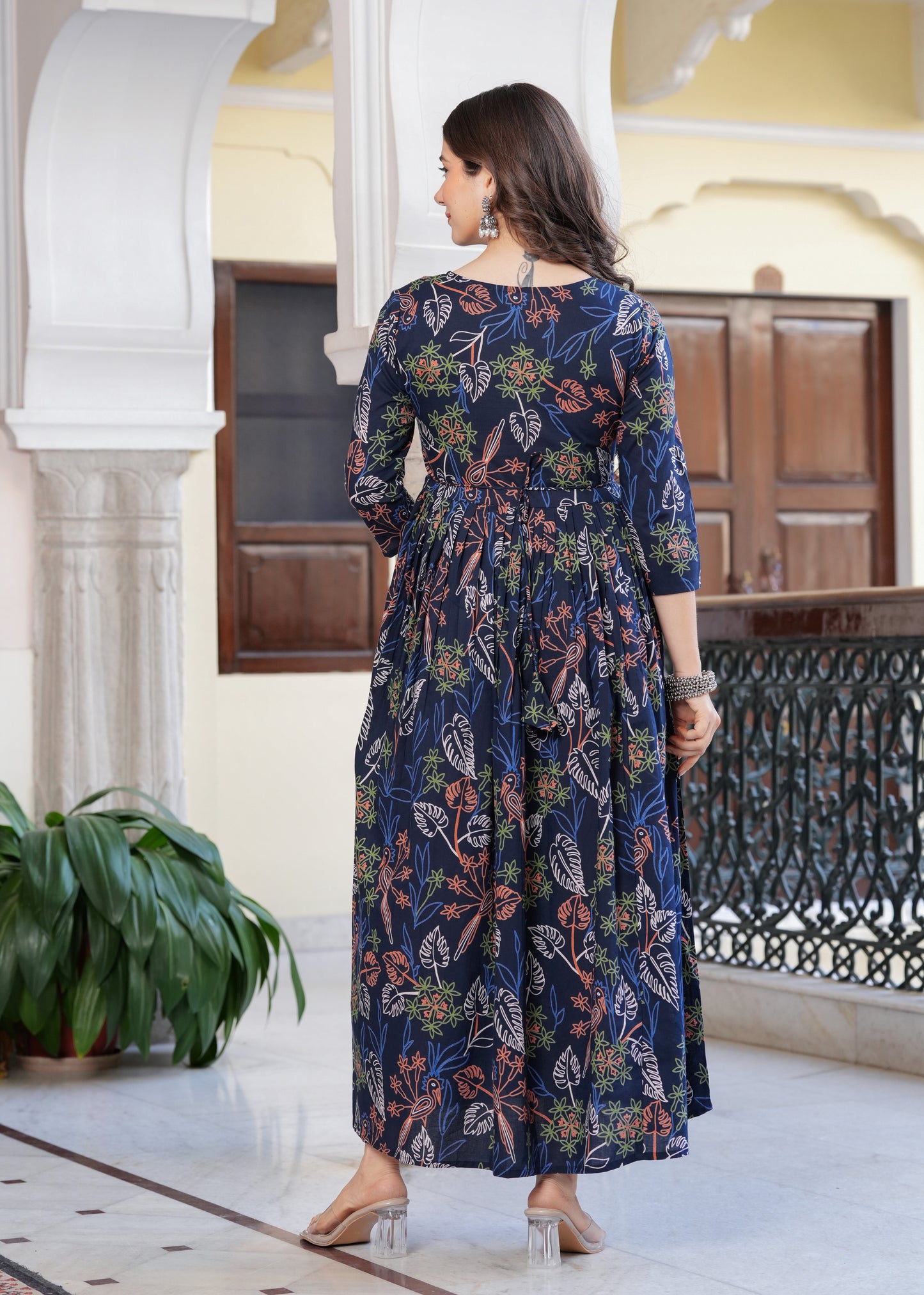 Navy blue Anarkali Dress