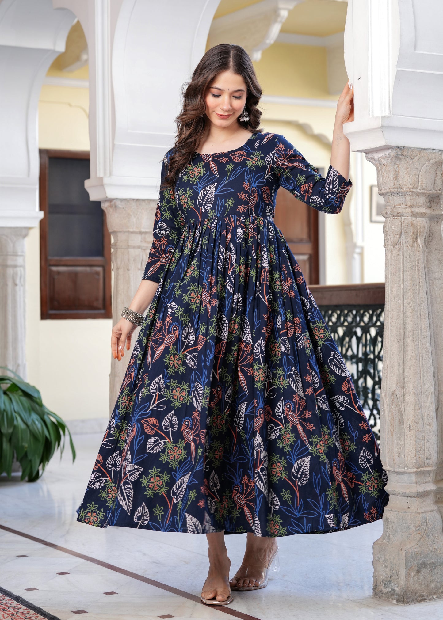 Navy blue Anarkali Dress