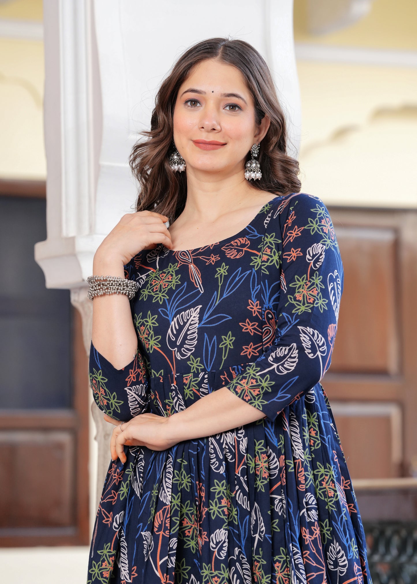Navy blue Anarkali Dress