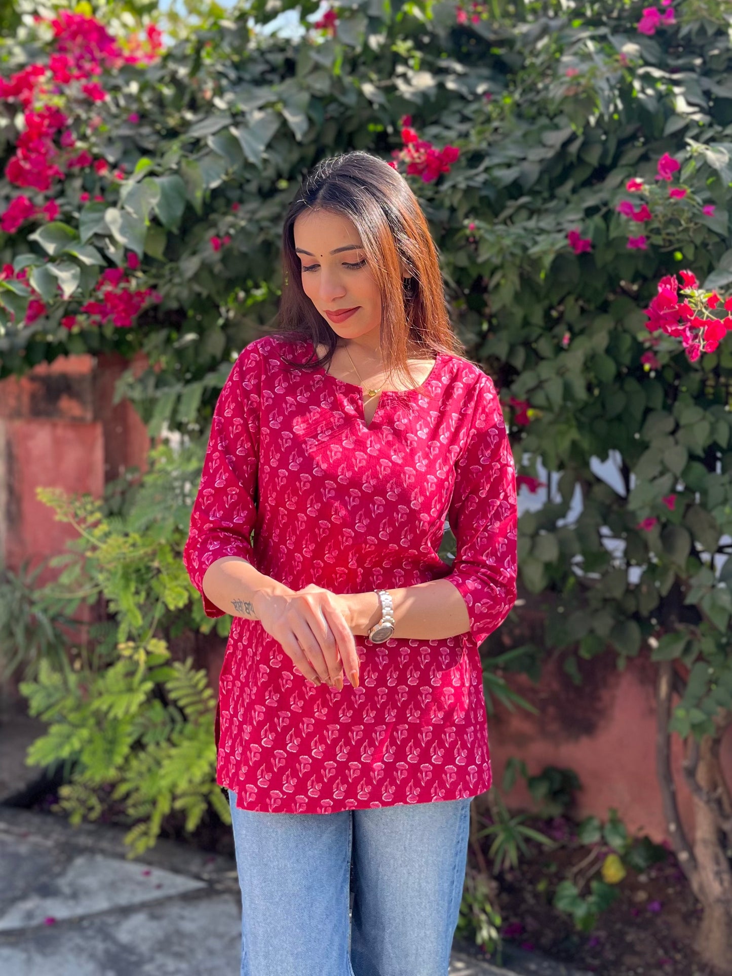 Pink-02 Short Kurti