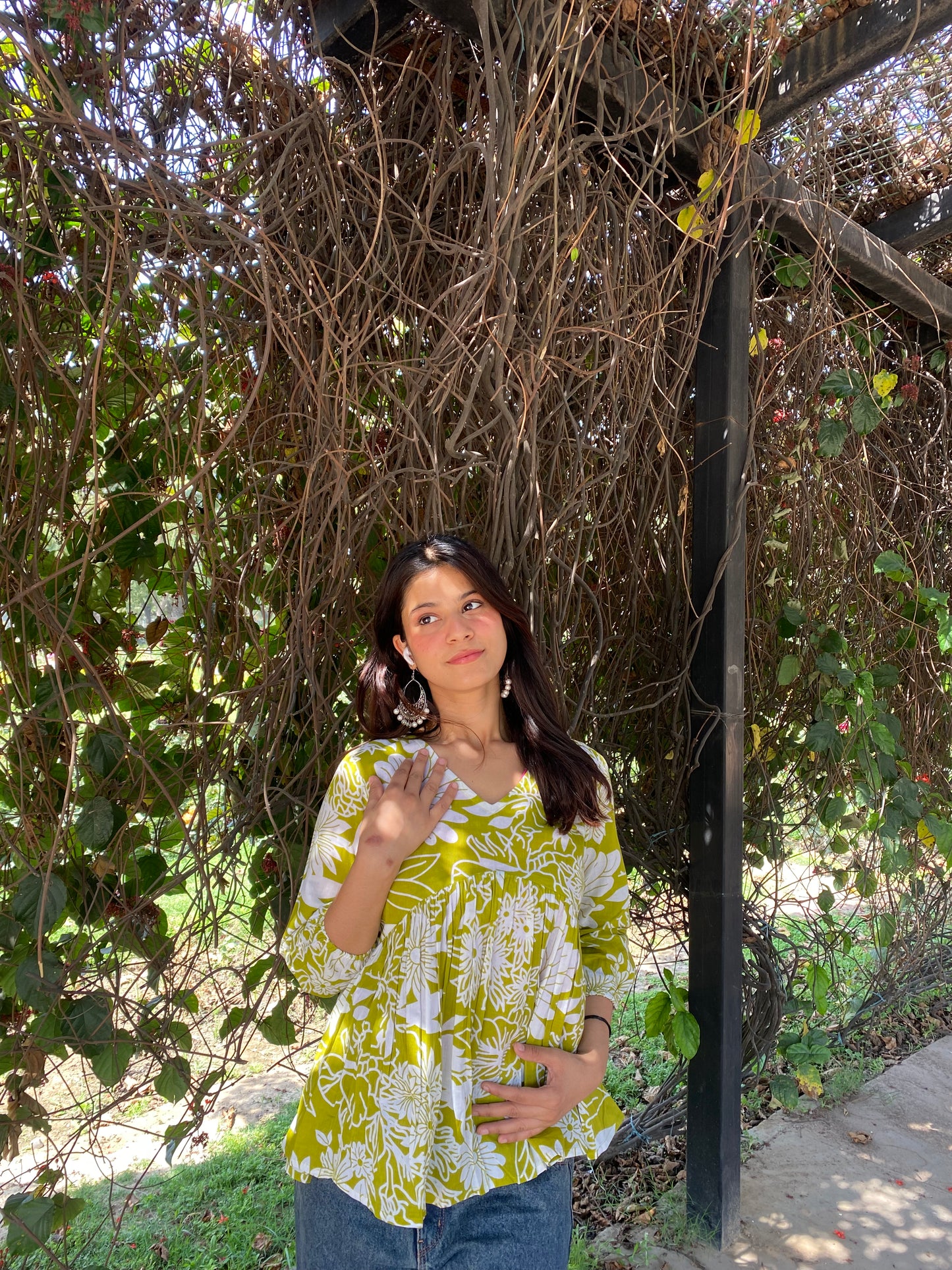 Apple Green Peplum Top