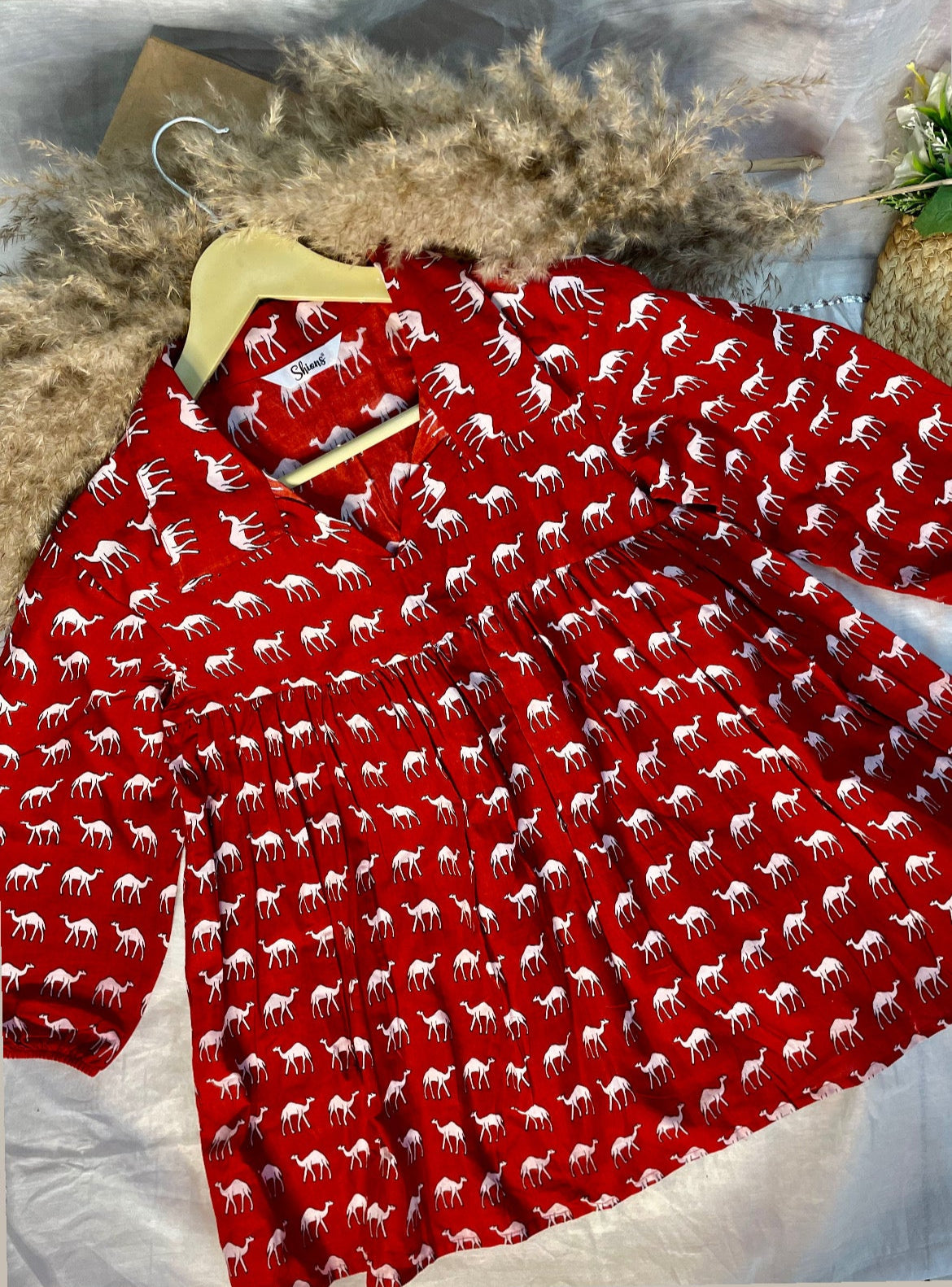 Camel Peplum Top