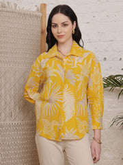 Sunburst Yellow Tropical Print Shirt