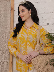 Sunburst Yellow Tropical Print Shirt