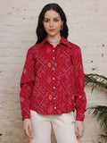 Crimson Mosaic Printed Shirt