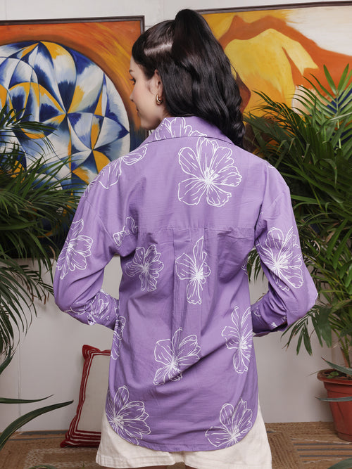 Lavender Breeze Floral Shirt