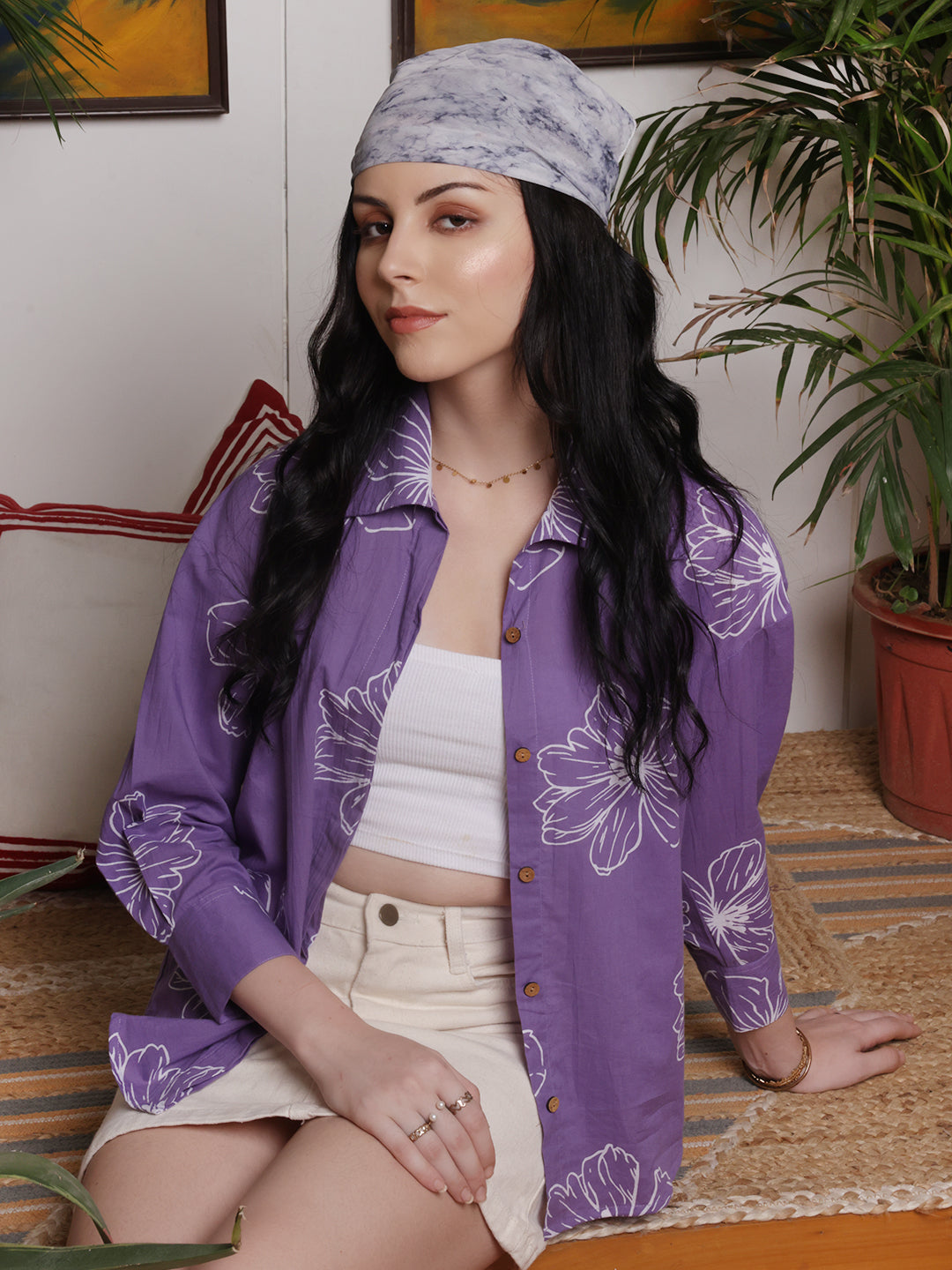Lavender Breeze Floral Shirt