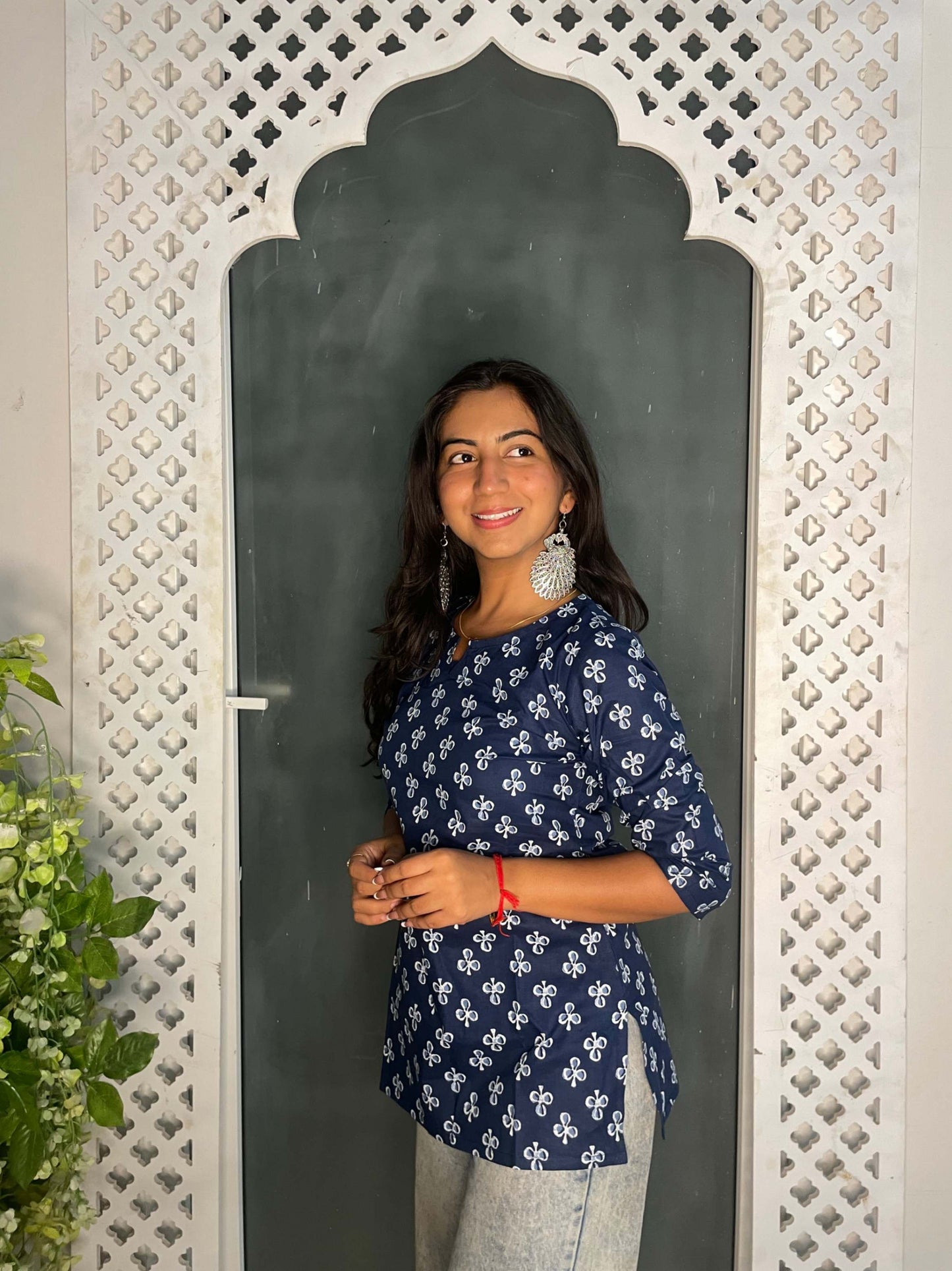 Blue Short Kurti