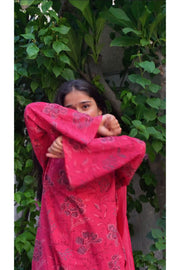 Crimson Pink Farshi Salwar Set With Dupatta