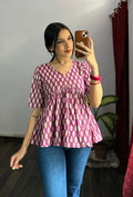 Royal Plum Peplum Top