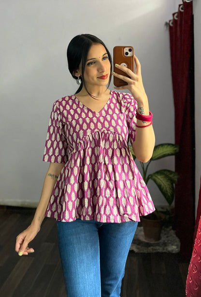 Royal Plum Peplum Top