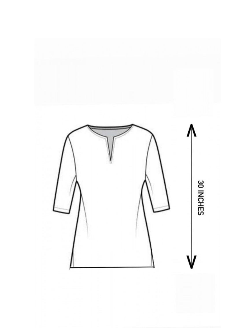 Black Strips short kurta