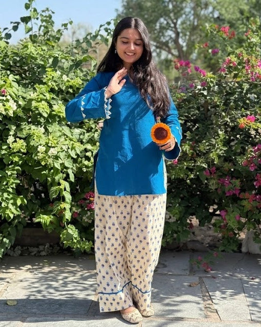 Neel Pushp Farshi Salwar Set
