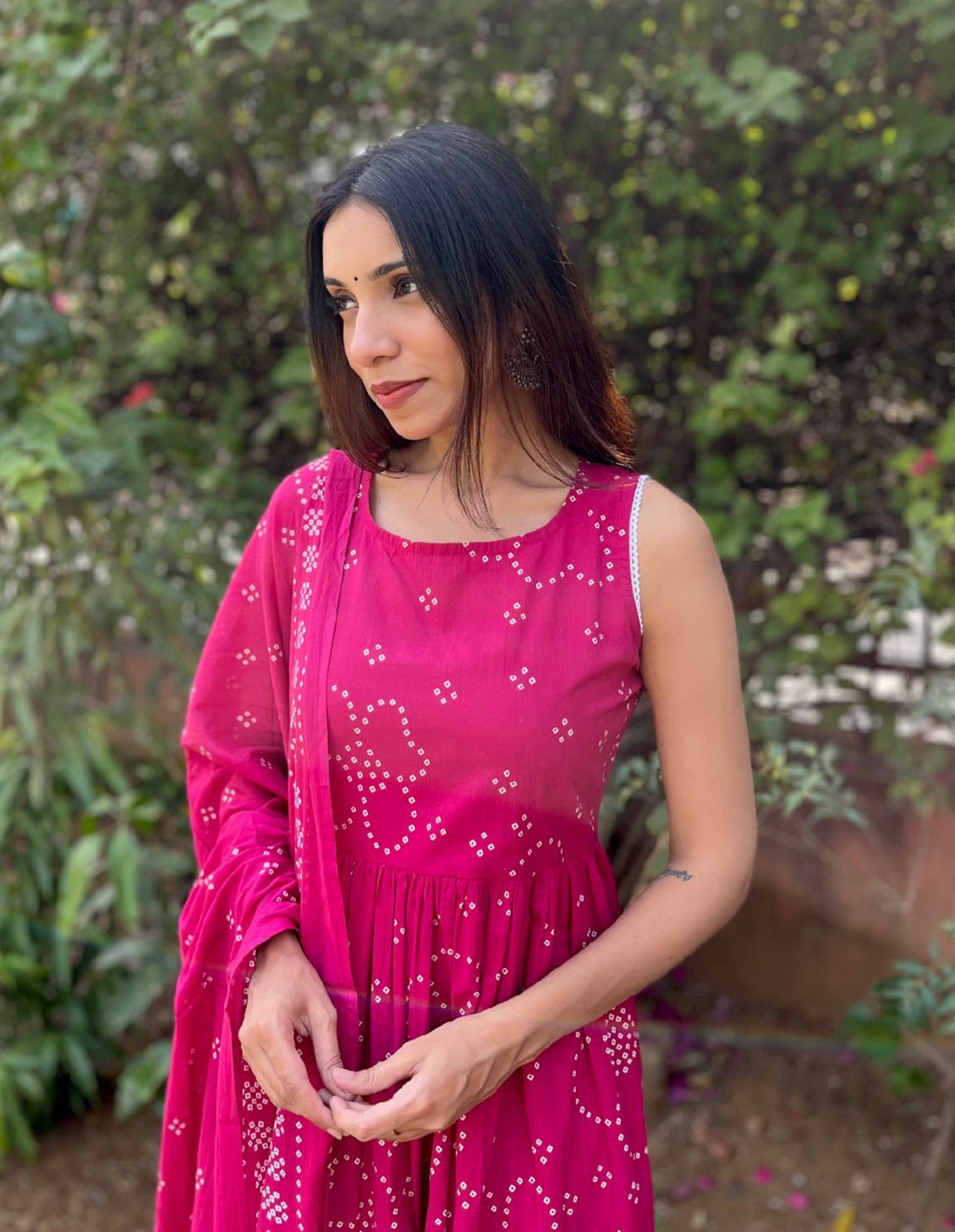 Salmon Pink Anarkali Suit set