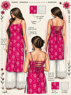 Pink Tie-Back Kurti