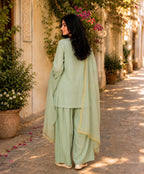 Sage Farshi Salwar Set with Dupatta