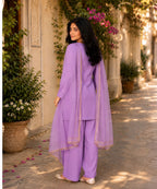 Purple Farshi Salwar Set with Dupatta