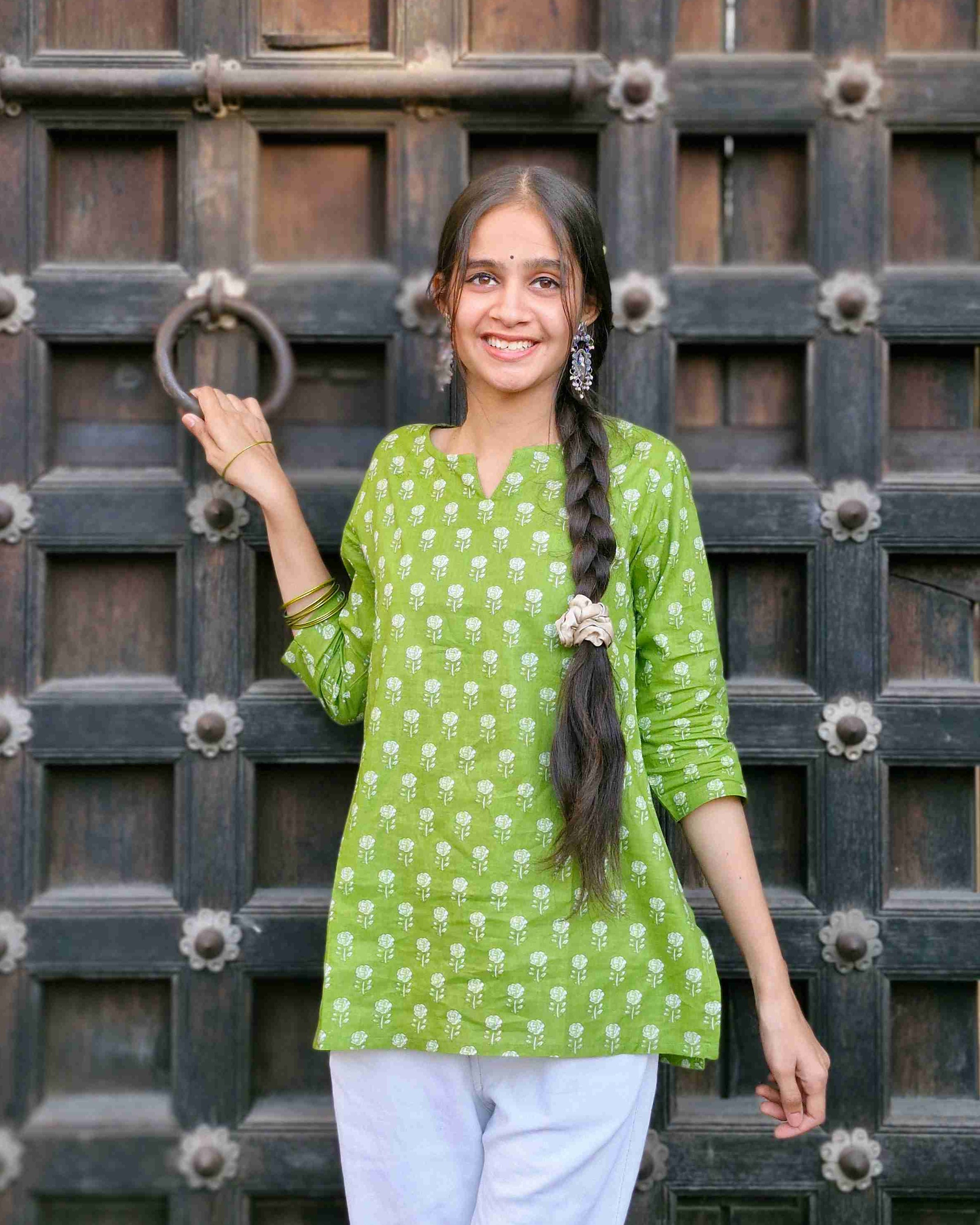 Green Short Kurti