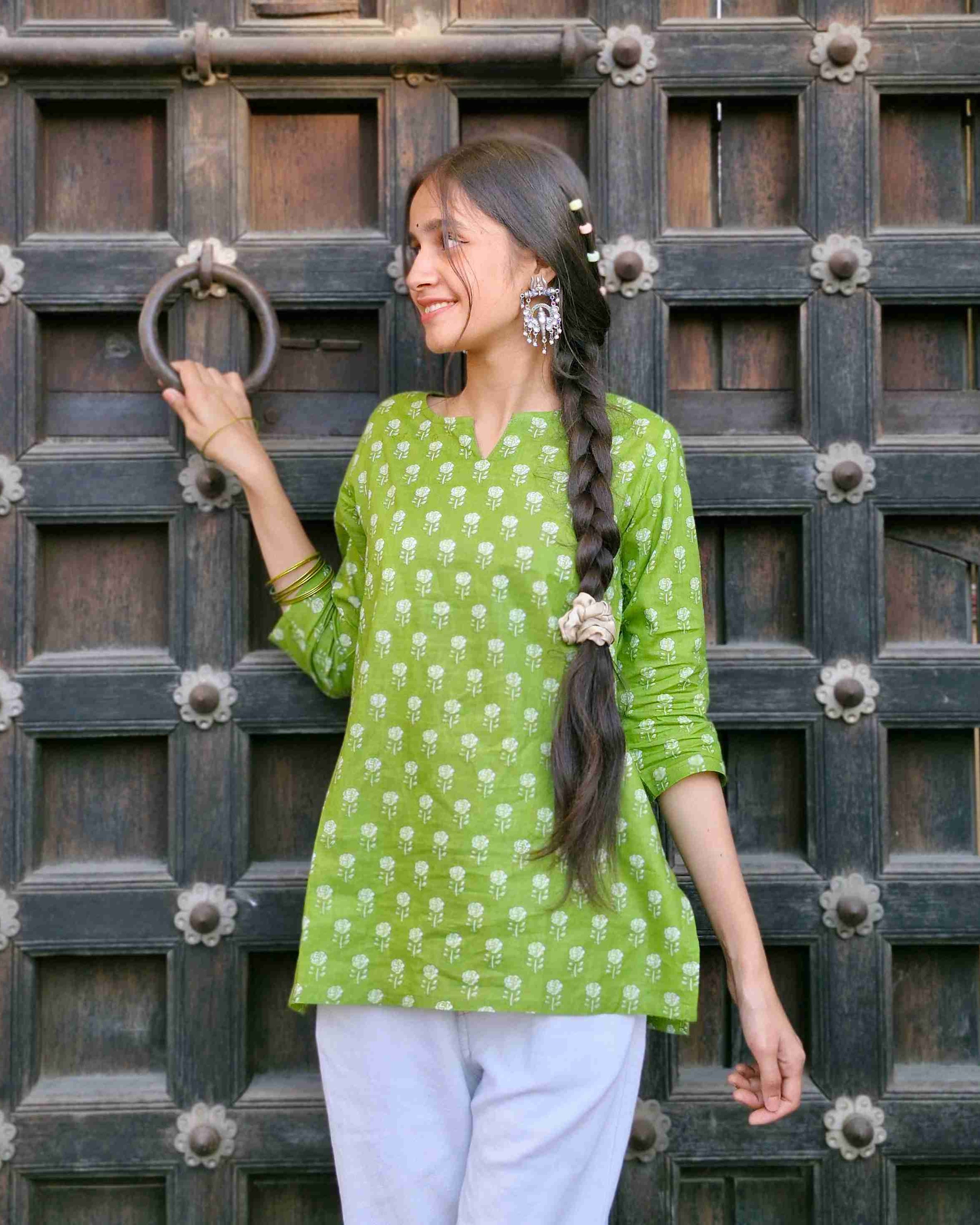 Green Short Kurti