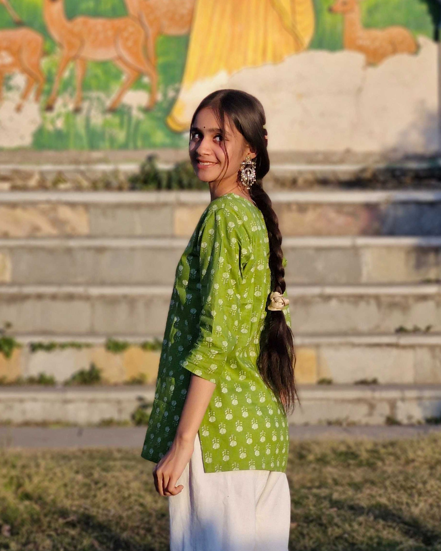 Green Short Kurti