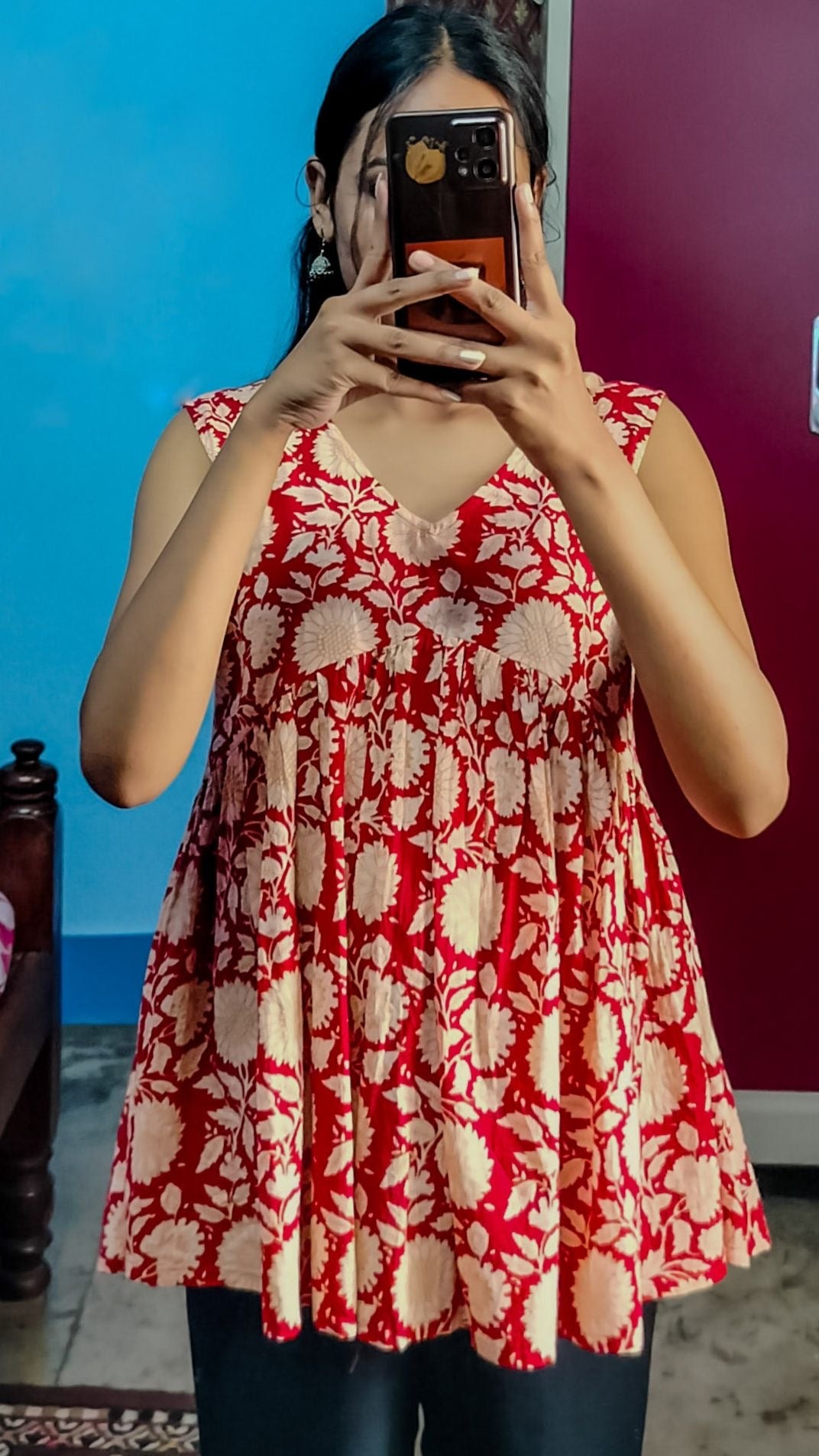 Sunflower Sleeveless Peplum Top