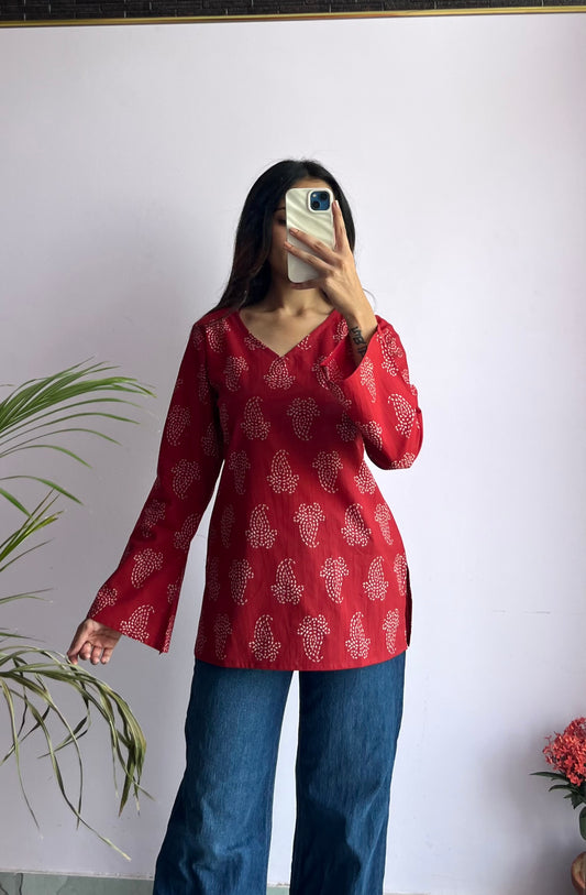 Gulaal Bell Sleeves Short kurti
