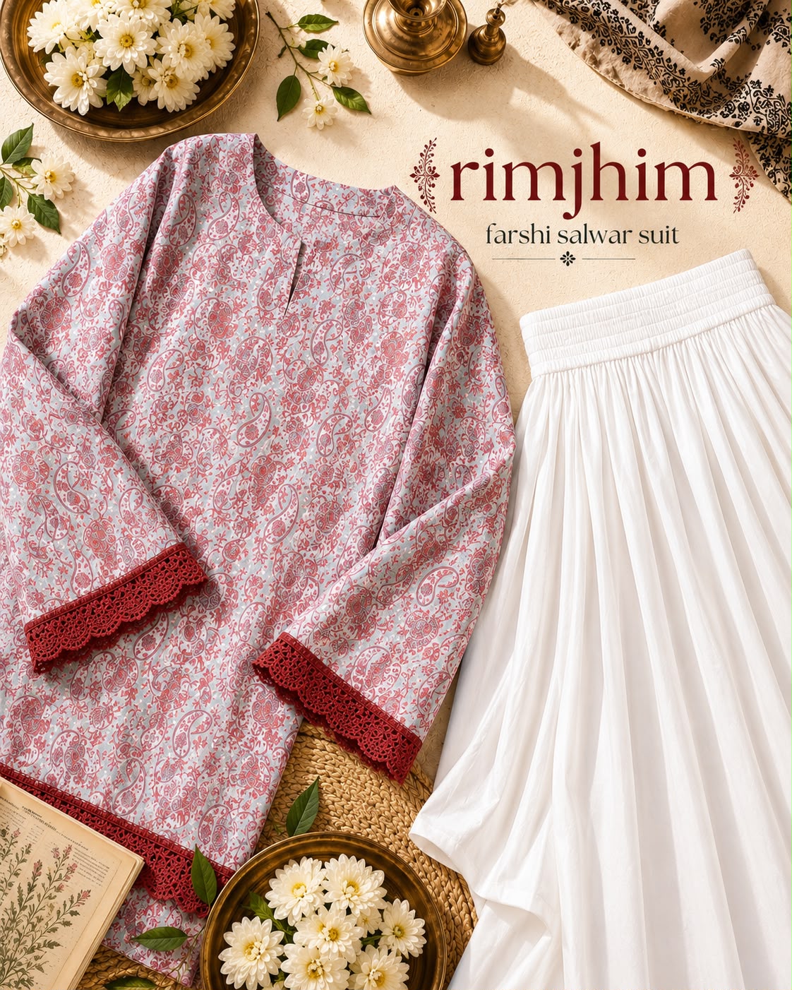 Rimjhim Farshi Salwar Set with dupatta