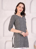 Black Strips short kurta
