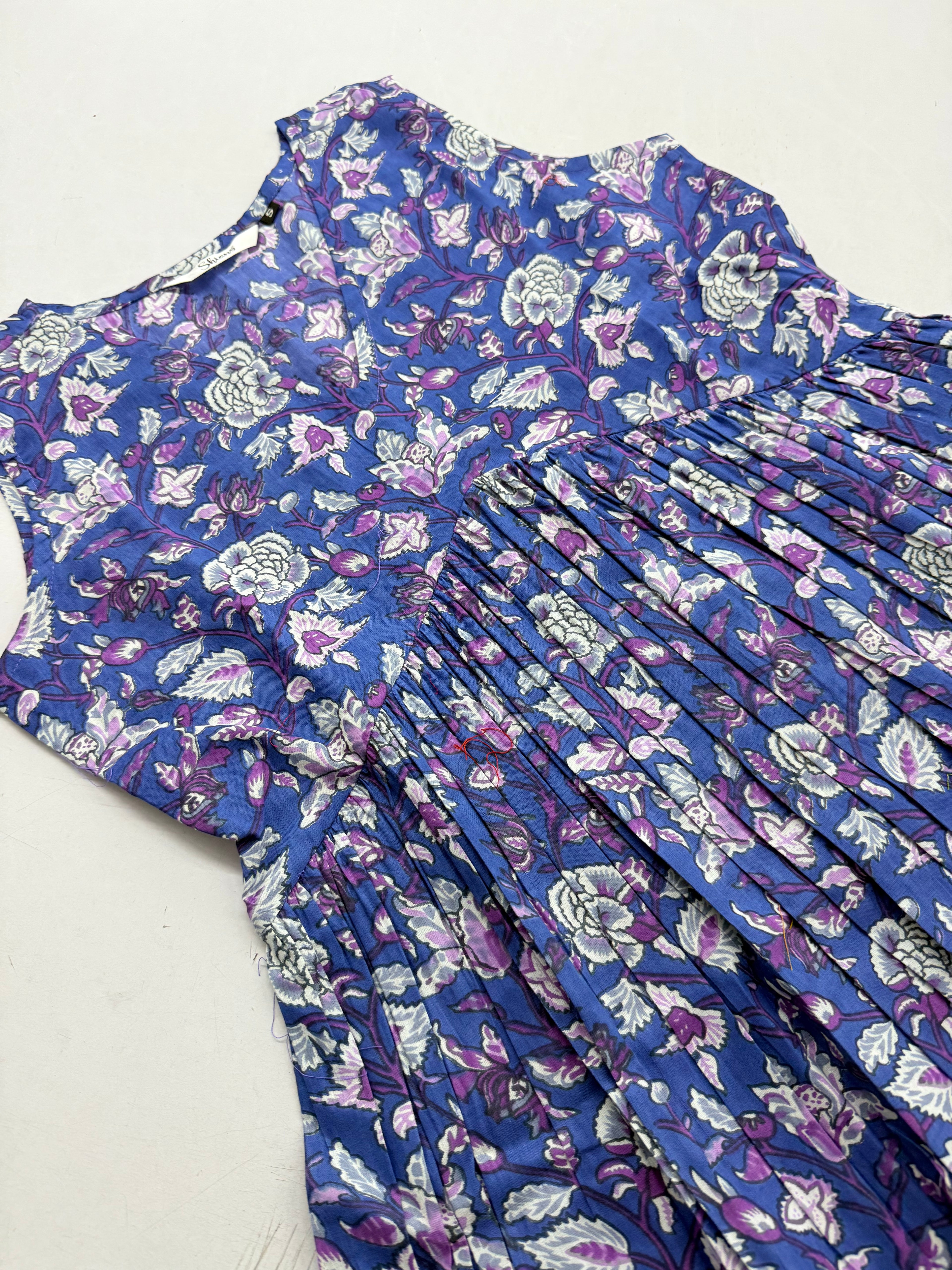 Aqua bloom sleeveless top