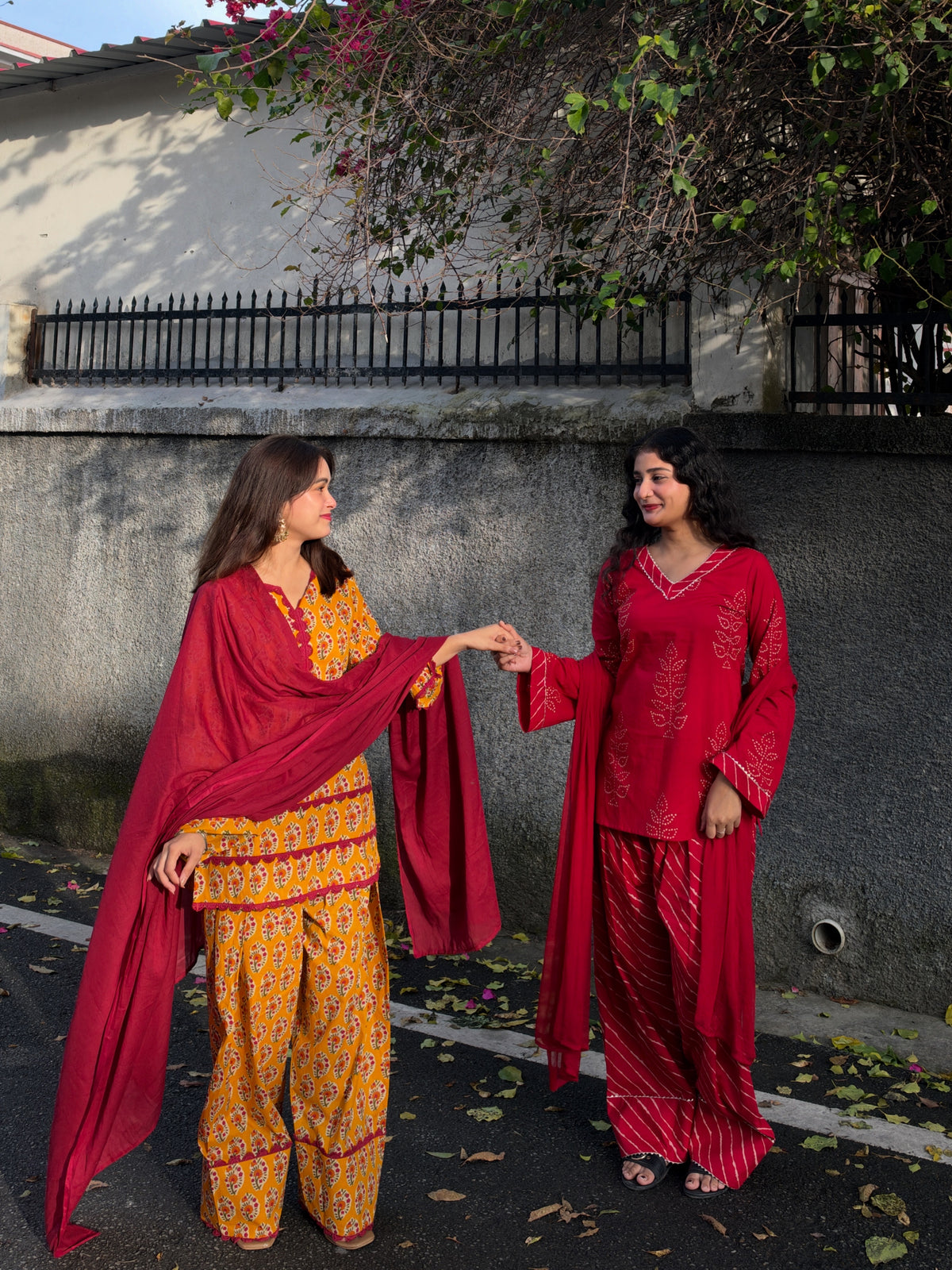 Marigold Farshi Salwar Set with dupatta(yellow suit)