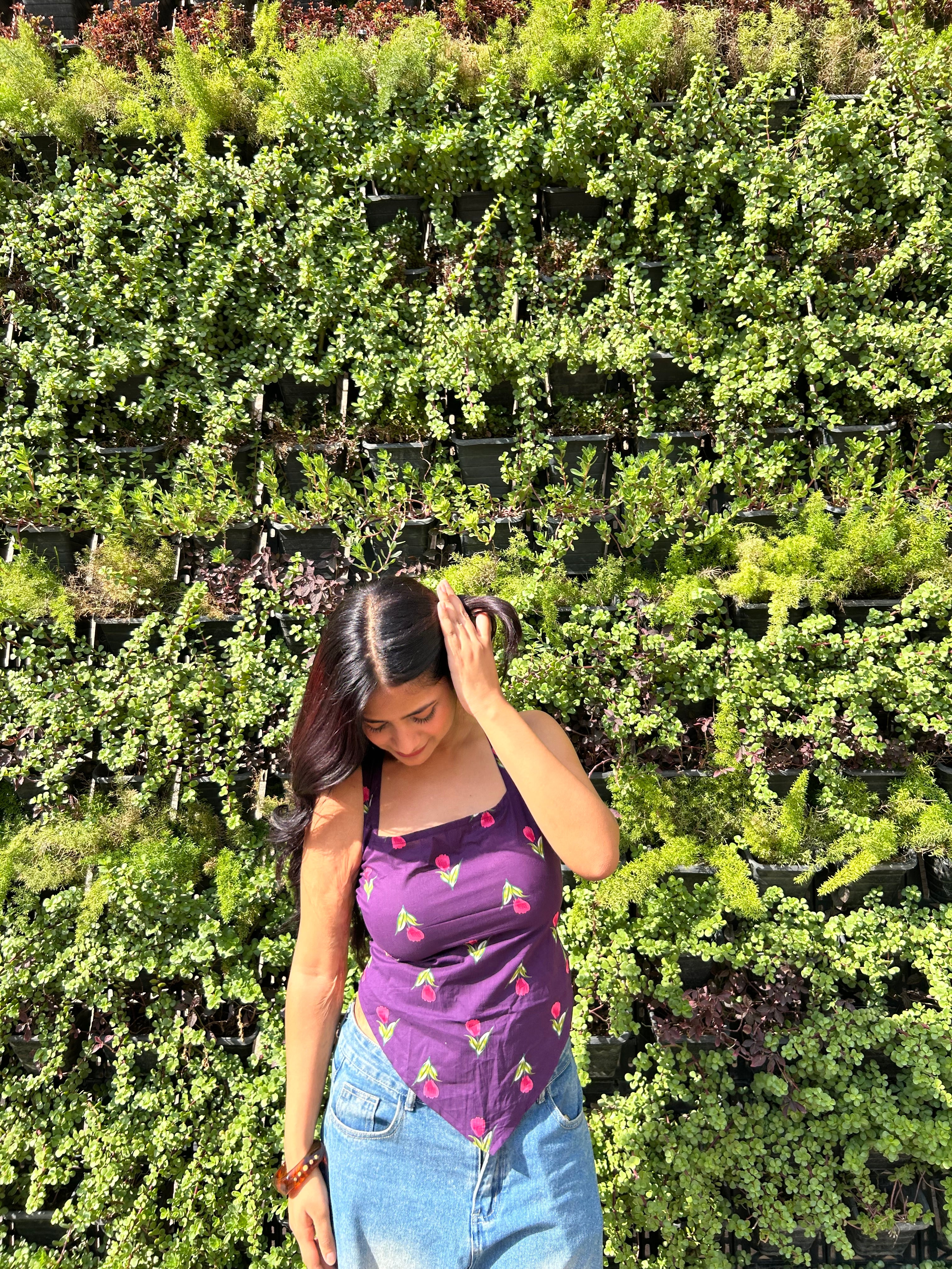 Purple Desi Baddie Backless kurti