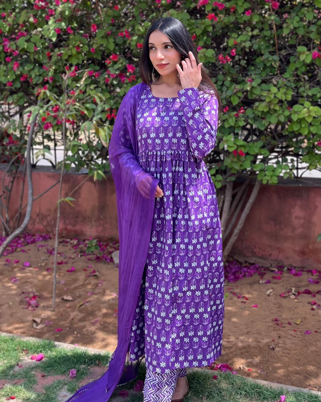 Cotton Anarkali Suit Set