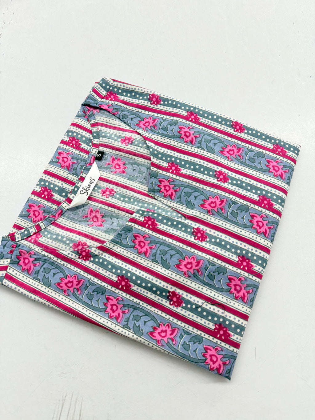 Flower Striped Short kurti