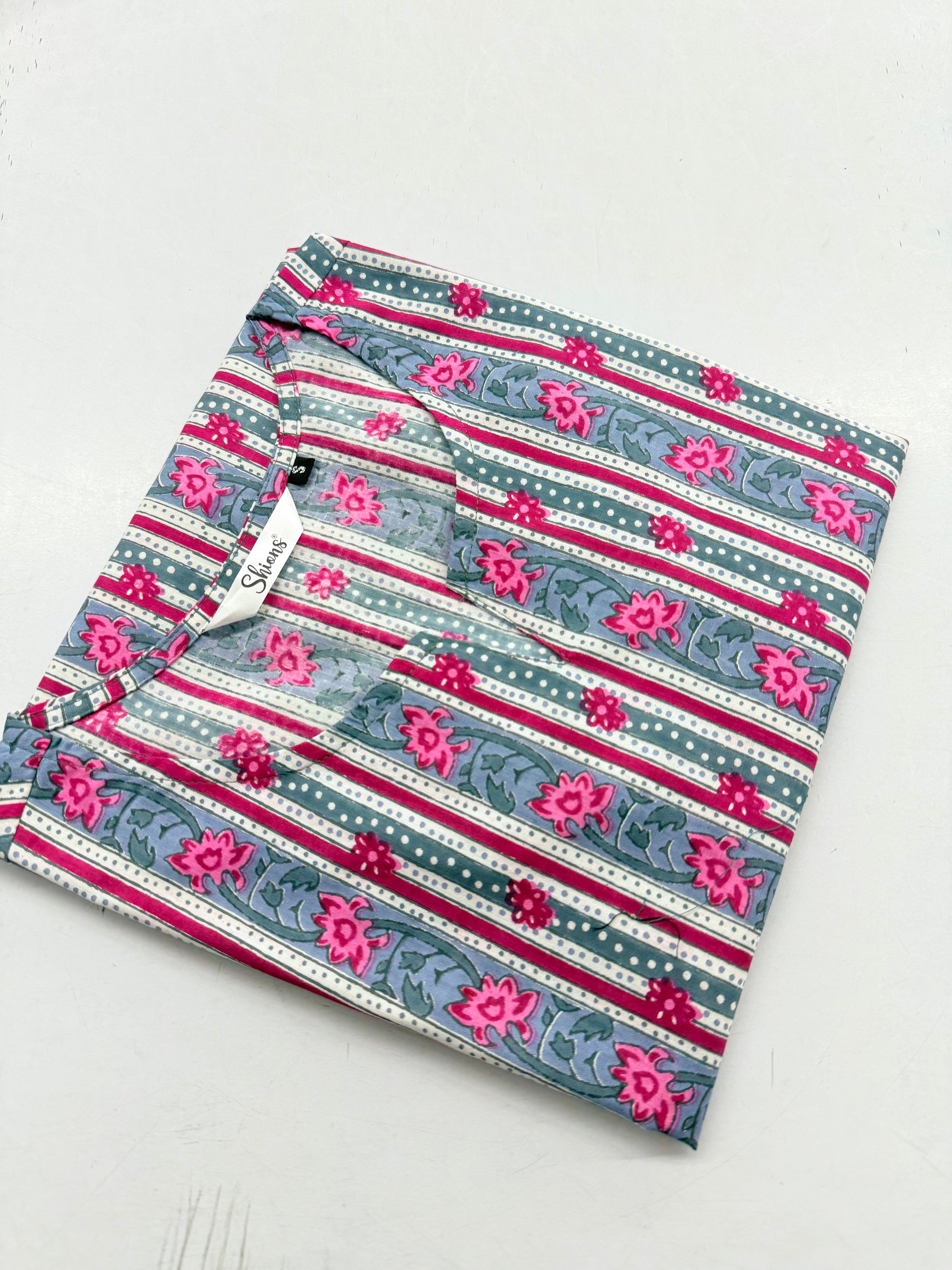 Flower Striped Short kurti