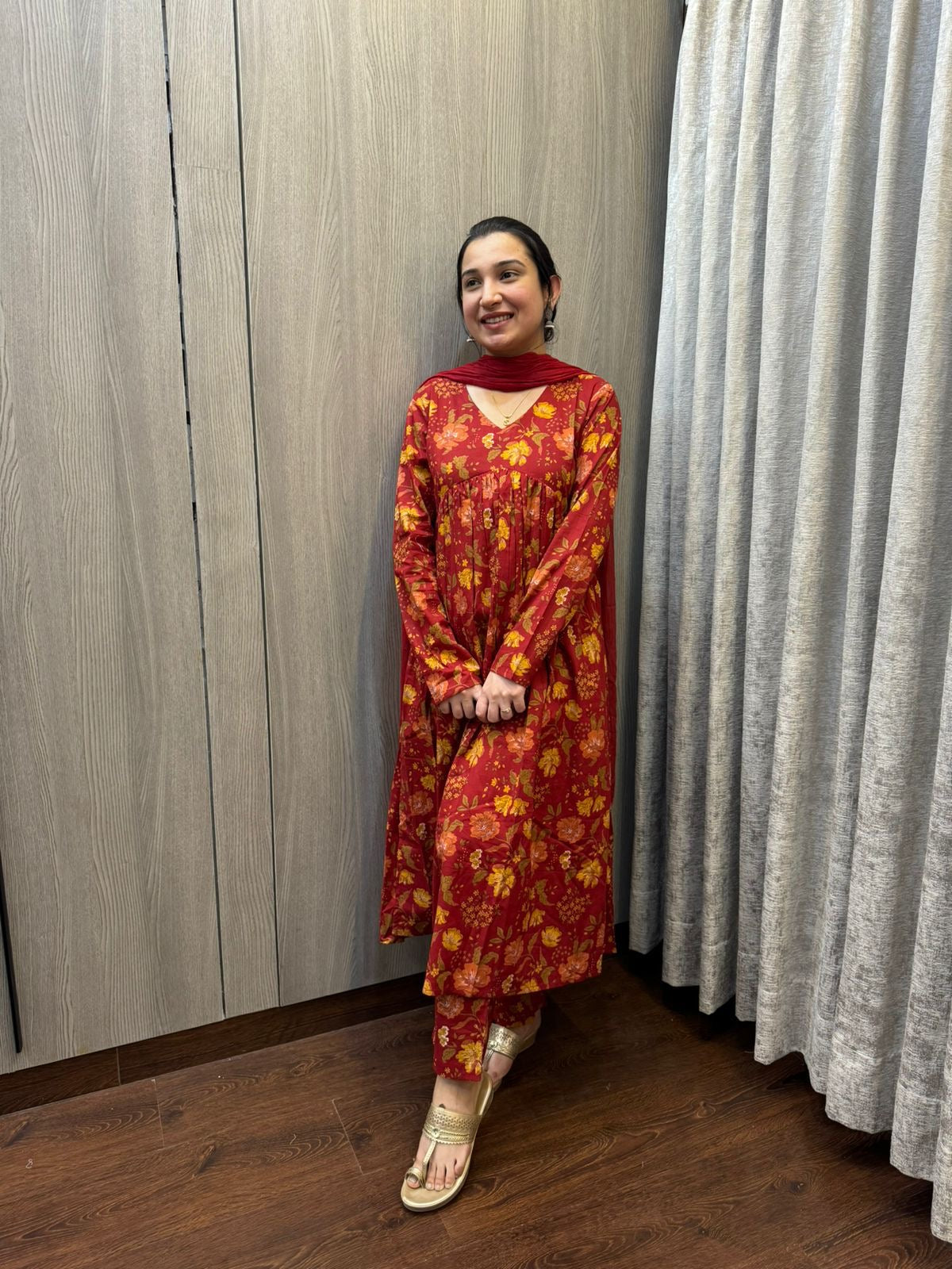 Alia Cut Style Long Flared Kurta