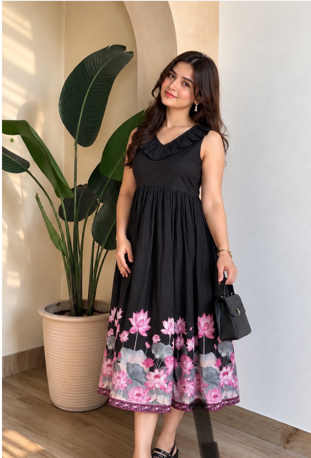 Midnight Lotus Dress