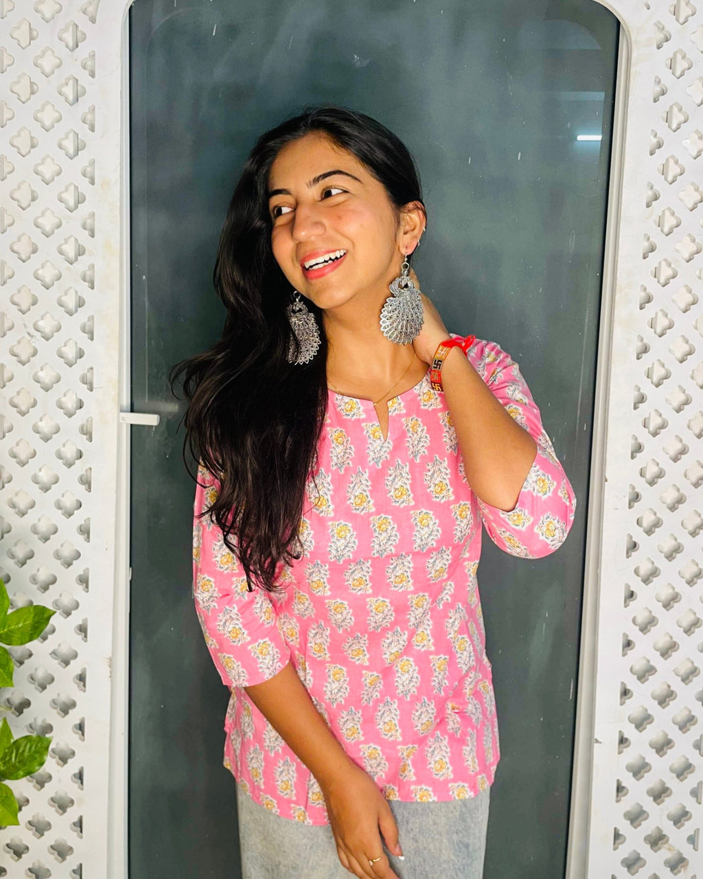 Light Pink Short Kurti