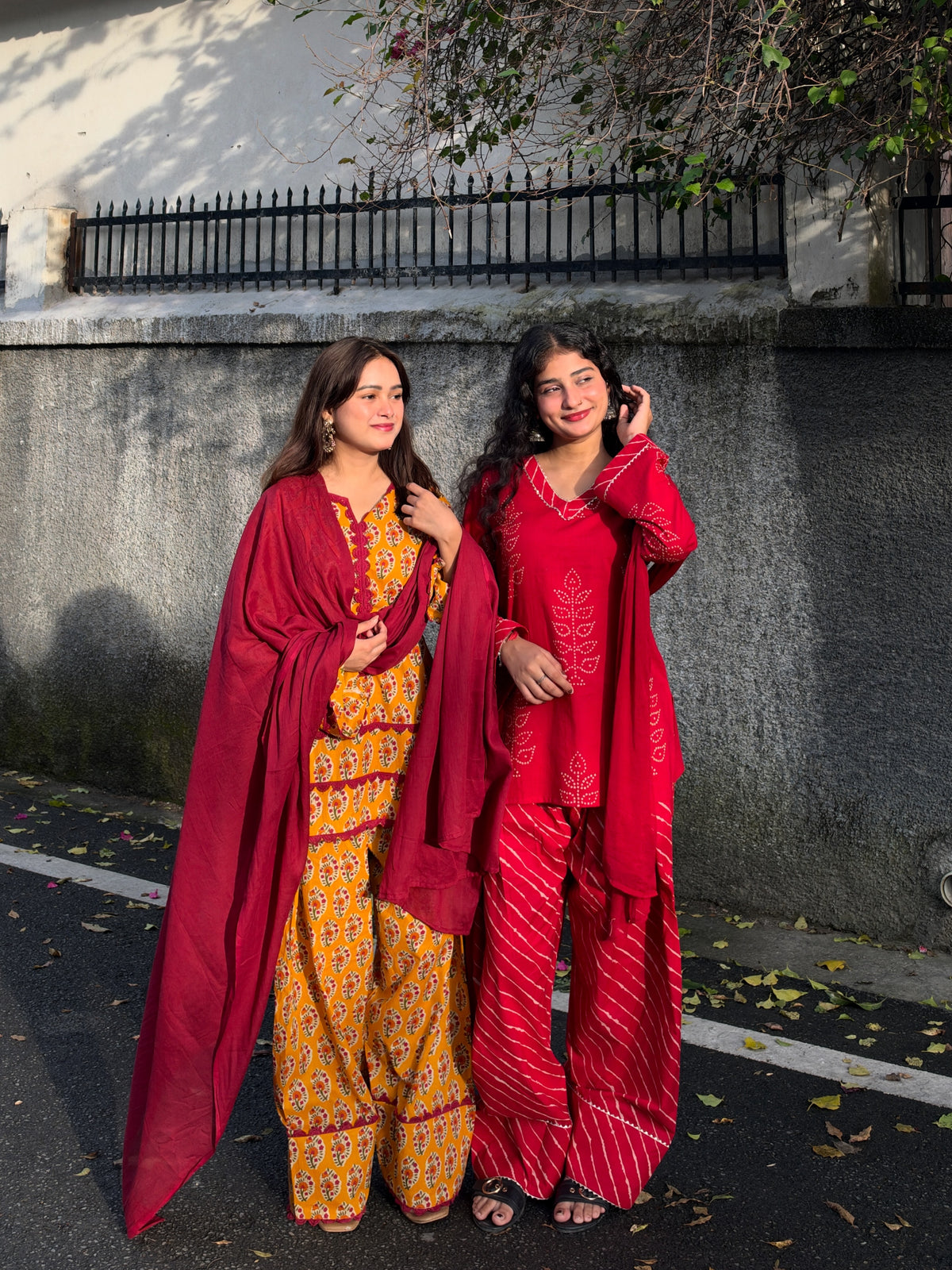 Laila Farshi Salwar Set with dupatta (red suit)