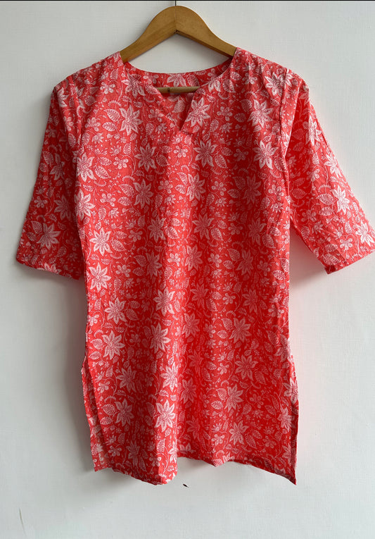 Peach Short Kurti