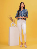 Cross Lines Crop Shirt