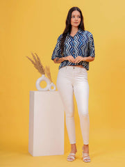 Cross Lines Crop Shirt