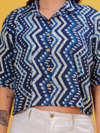 Cross Lines Crop Shirt