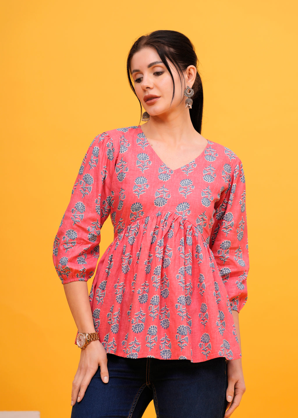 Blush Bloom Peplum Top