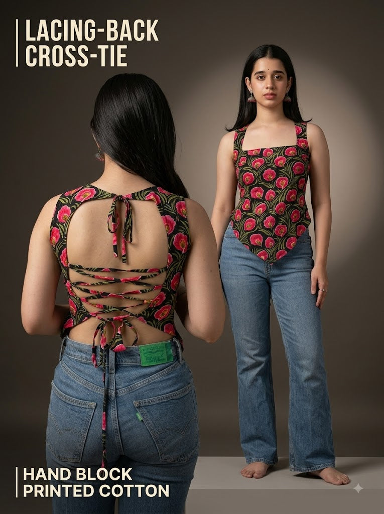 Rose Desi Baddie Kurti