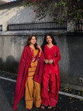 Laila Farshi Salwar Set with dupatta (red suit)