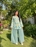 Blue gulmohar Farshi Salwar Suit