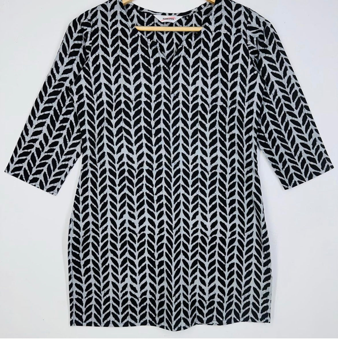 Grey leaves Short kurta